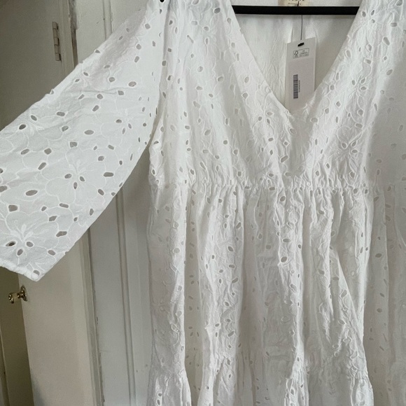 Sezane White Eyelet Mini Dress - Picture 4 of 12